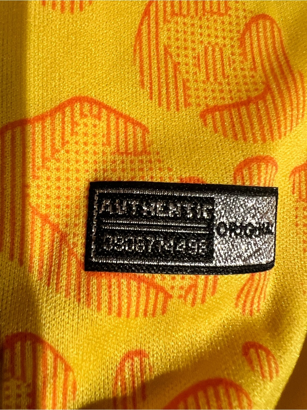 Yellow Brazil Soccer Jersey with Green Trim - Picture 5 of 10